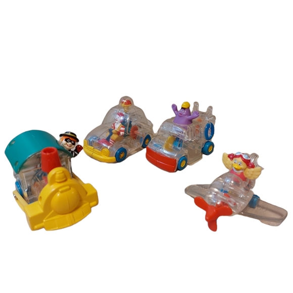 VINTAGE 1996 Rare McDonald's happy meal toy Ronald McDonald clear car 1996 - Picture 2 of 10